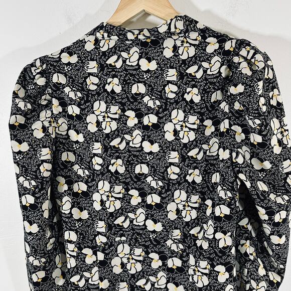 TOPSHOP Floral Tie‎ Neck Long Sleeve Mini Dress Womans 6 chic party summer - Picture 10 of 13